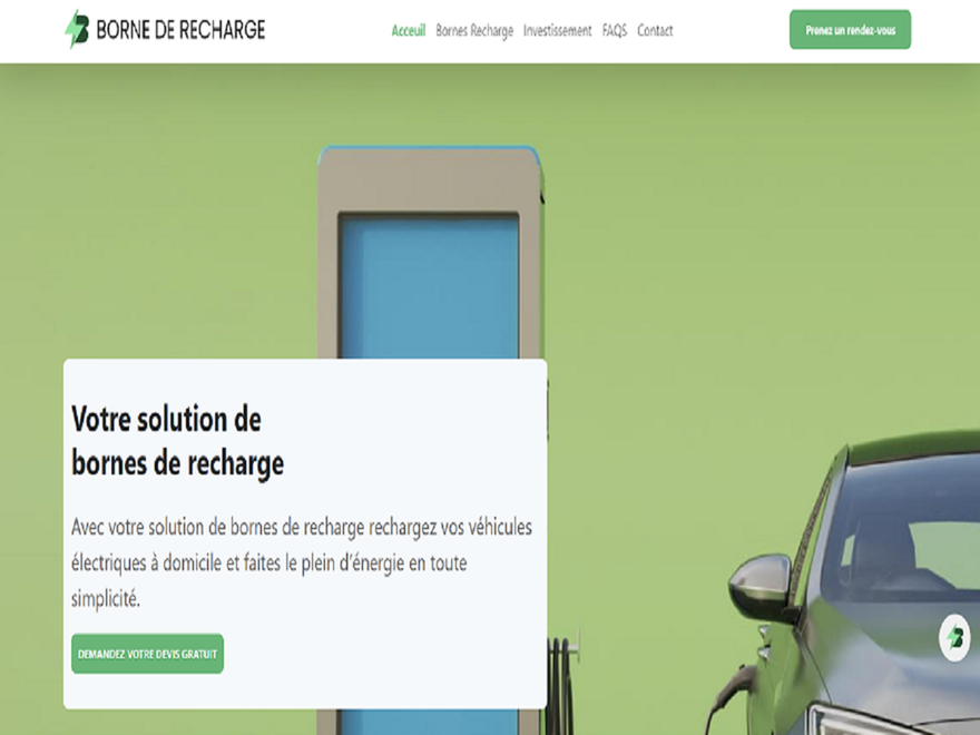 Landing page for recharge borne