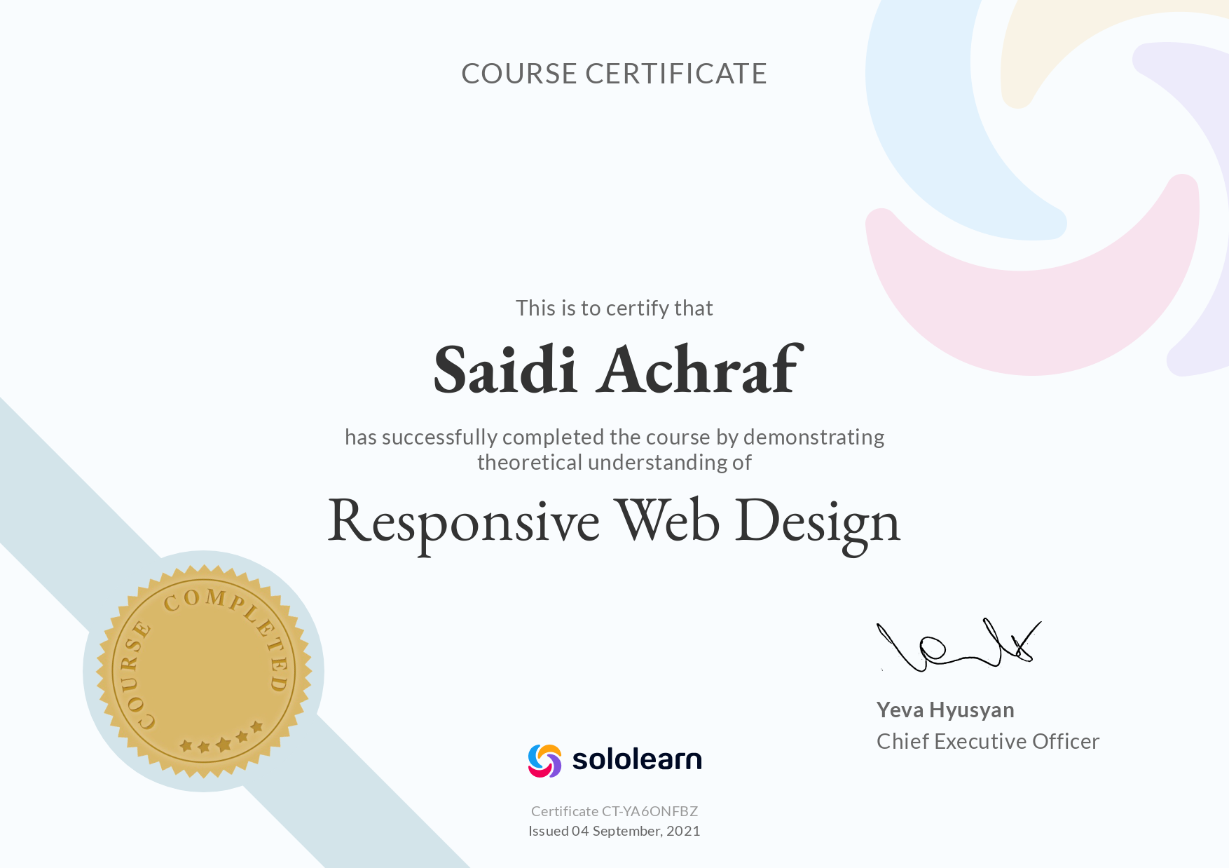 solo learn certification responsive web design